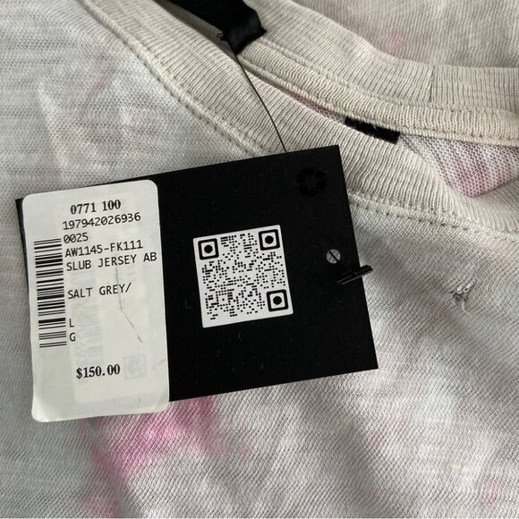 NWT ATM Anthony Thomas Melillo slub jersey abstract distressed blur t-shirt - Picture 4 of 8